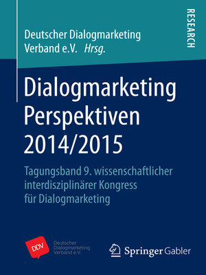 cover image of Dialogmarketing Perspektiven 2014/2015